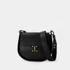 Ines De La Fressange Sleek And Timeless Senda Shoulder Handbag In Camel Leather In Black
