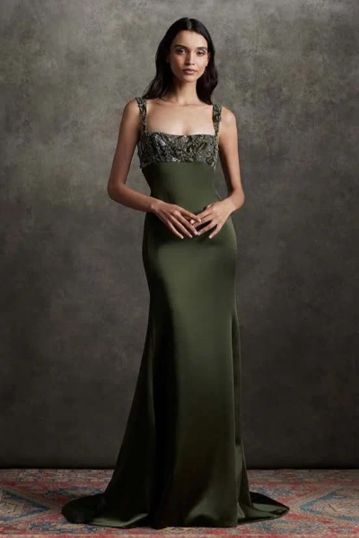 Ines Di Santo Barbara Gown In Green