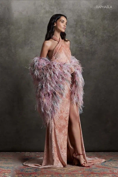 Ines Di Santo Raphaela Feather Bolero In Multi