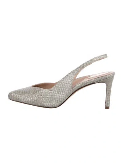Pre-owned Inez Glitter Slingback Pumps In Gold