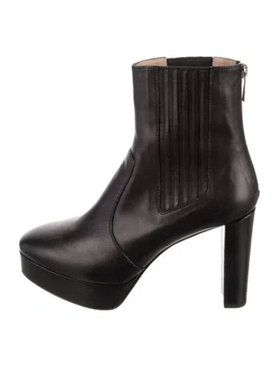 Pre-owned Inez Leather Boots In Black