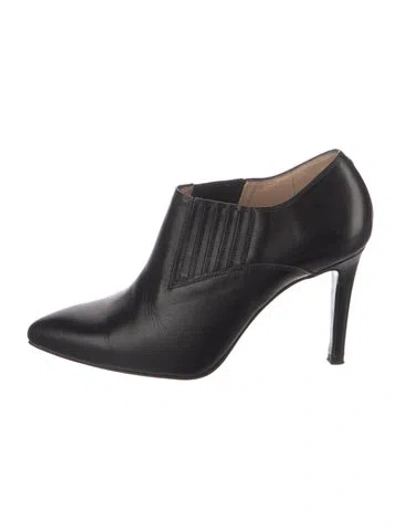 Pre-owned Inez Leather Boots In Black