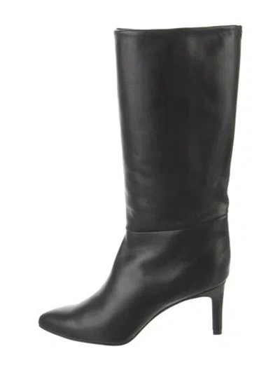 Pre-owned Inez Leather Boots In Black