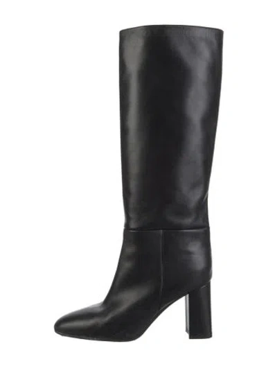 Pre-owned Inez Leather Boots In Black