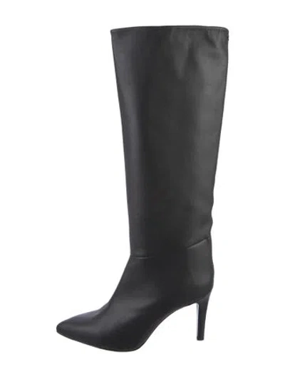 Pre-owned Inez Leather Boots In Black
