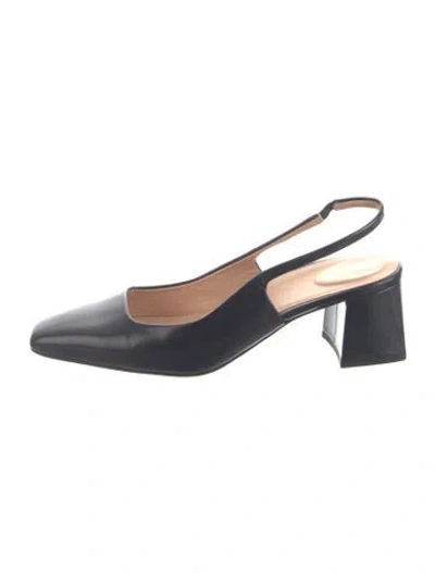 Pre-owned Inez Leather Slingback Pumps In Blue