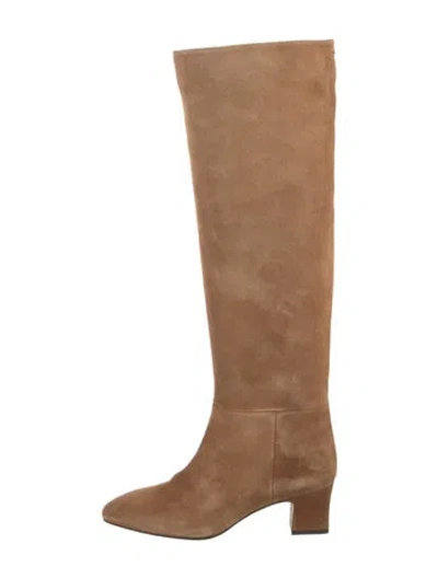 Pre-owned Inez Suede Boots In Brown