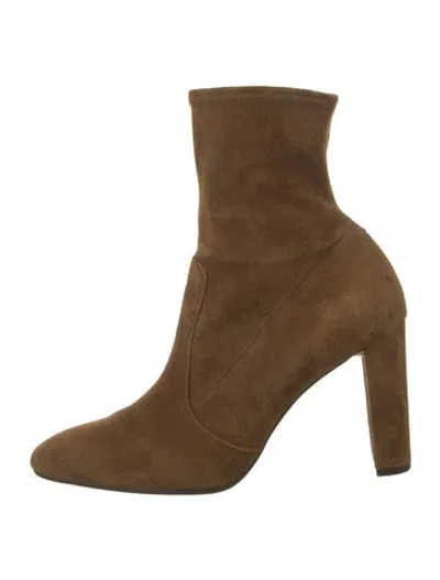 Pre-owned Inez Suede Boots In Brown