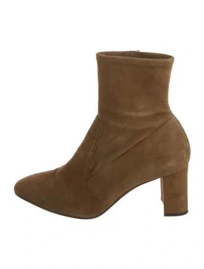 Pre-owned Inez Suede Boots In Brown