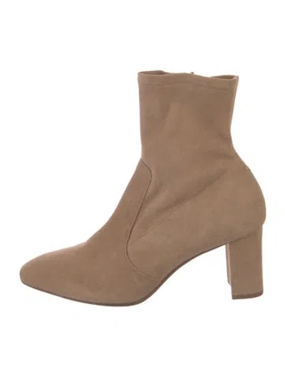 Pre-owned Inez Suede Boots In Neutral
