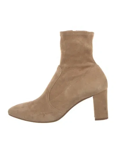 Pre-owned Inez Suede Boots In Neutrals