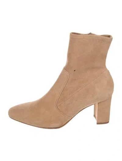 Pre-owned Inez Suede Boots In Neutrals