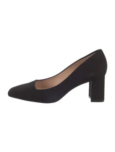 Pre-owned Inez Suede Pumps In Black