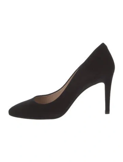 Pre-owned Inez Suede Pumps In Black