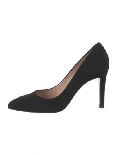 Pre-owned Inez Suede Pumps In Black