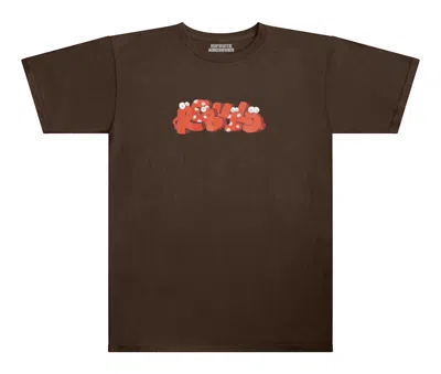 Pre-owned Infinite Archives Men's  X Kaws T-shirt In Brown