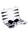 Infinity 14in Lucite Backgammon Set In Black