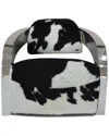 Infinity Authentic Cowhide Luxurious Chair With Armrests