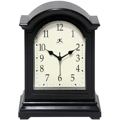 Infinity Instruments Classic Grandfather Plastic Tabletop Clock 9 Inches In Black
