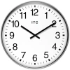Infinity Instruments Profuse Itc Round Plastic Wall Clock 19.375 Inches - Silver In Silver