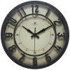 Infinity Instruments Round Plastic Wall Clock 12 Inches - Black In Black