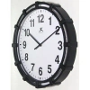 Infinity Instruments Round Plastic Wall Clock 16 Inches In Black
