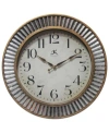 Infinity Instruments Round Wall Clock In Brown