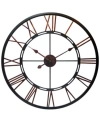 Infinity Instruments Round Wall Clock In Brown