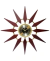 Infinity Instruments Round Wall Clock In Brown