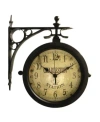 Infinity Instruments Round Wall Clock In Brown