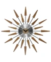 Infinity Instruments Starburst Wall Clock In Brown
