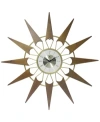 Infinity Instruments Starburst Wall Clock In Brown