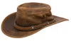 Infinity Leather Cowboy Aussie Real Leather Bush Hat In Multi