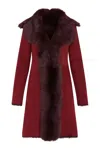 Infinity Leather Female Burgundy Toscana Sheepskin Suede Trench Coat-tbilisi In White
