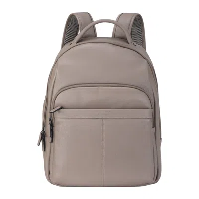 Infinity Leather Genuine Leather Navy Blue Vintage Rucksack Laptop Bag Travel Backpack - Capri In Brown