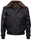 Infinity Leather Men's Air Force A2 Brown Aviator Leather Bomber Jacket-sao Paulo In Brown