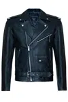 Infinity Leather Men's Brando Red Indian Cowhide Jacket - Osasco In Black