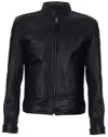 Infinity Leather Men's Classic Fitted Leather Biker Jacket-austin In Black