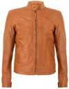 Infinity Leather Men's Classic Fitted Leather Biker Jacket-austin In Multi