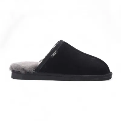 Infinity Leather Men's Genuine Sheepskin Brown Suede Mule Winter Warm Non-slip - Highland In Animal Print