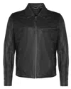 Infinity Leather Men's Harrington Cow Hide Leather Jacket-lima In Black