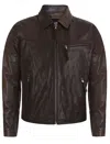 Infinity Leather Men's Harrington Cow Hide Leather Jacket-lima In Brown