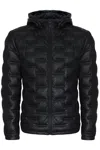 Infinity Leather Men's Hooded Puffer Quilted Bomber Leather Jacket - Belãm In Black