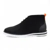 Infinity Leather Men's Olive Suede Lace-up Ankle Desert Boots In Black