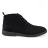 Infinity Leather Men's Tan Premium Desert Style Suede Chukka Boots In Black