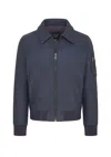 Infinity Leather Mens A2 Cowhide Leather Bomber Jacket-eura In Blue