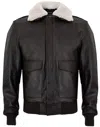 Infinity Leather Mens Air Force A2 Cowhide Bomber Jacket-montreal In Brown