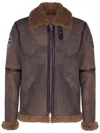 Infinity Leather Mens B3 Sheepskin Ww2 Bomber Jacket-arnsberg In Brown