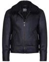 Infinity Leather Mens B3 Ww2 Leather Sheepskin Aviator Flying Jacket-charleston In Black