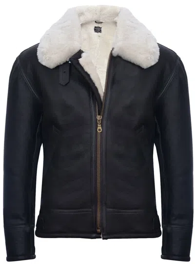 Infinity Leather Mens B3 Ww2 Leather Sheepskin Aviator Flying Jacket-charleston In Multi